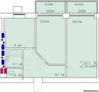 2-комнатная квартира 61,8 м²