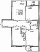 3-комнатная квартира 79,45 м²