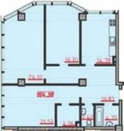 3-комнатная квартира 104,38 м²