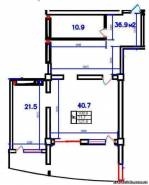 2-комнатная квартира 121,6 м²