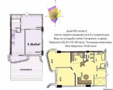 1-комнатная квартира 84,63 м²