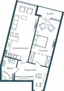 1-комнатная квартира 77,7 м²