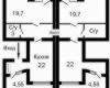 Планировка 109,00 м² Коттеджный поселок «Парк-Хаус»