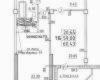 Планировка 60,43 м² Жилой комплекс «Эталон»