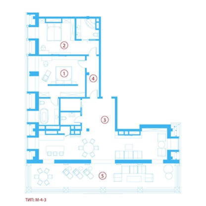 трехкомнатной квартиры 148,80 м²