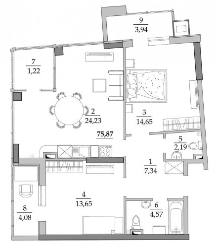 75,87 м²