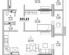 Планировка 108,18 м² Жилой комплекс «Таировские Сады»