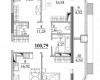 Планировка 100,79 м² Жилой комплекс «Таировские Сады»