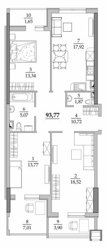 93,77 м²