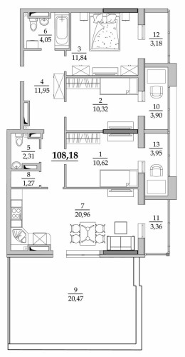 108,18 м²