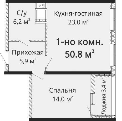 50,80 м²