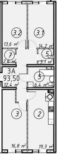 93,50 м²