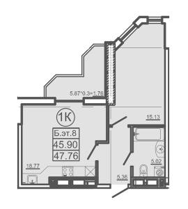 47,76 м²