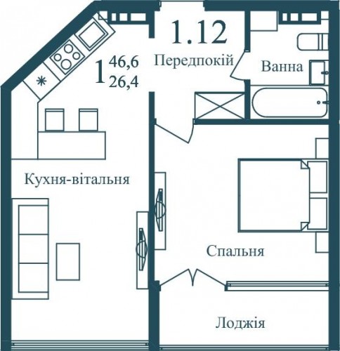 46,60 м²