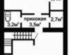 Планировка 57,00 м² Коттеджный поселок «Парк-Хаус»